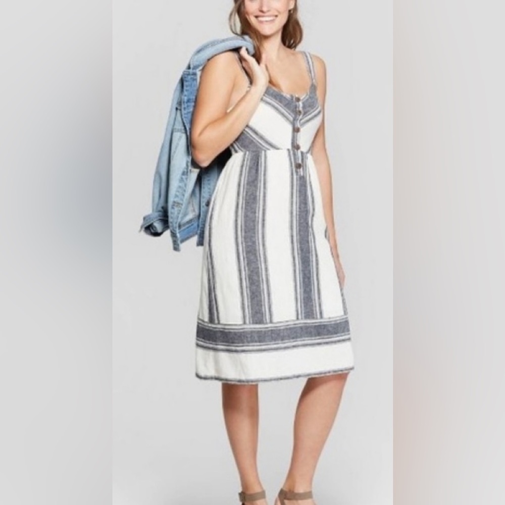 Universal Thread stripes sleeveless jumper dress Small EUC